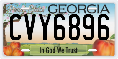 GA license plate CVY6896