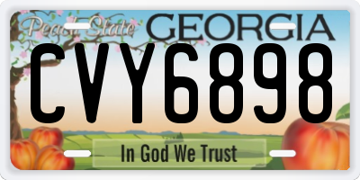 GA license plate CVY6898