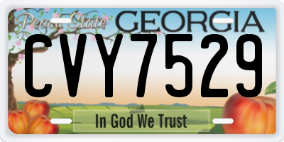 GA license plate CVY7529