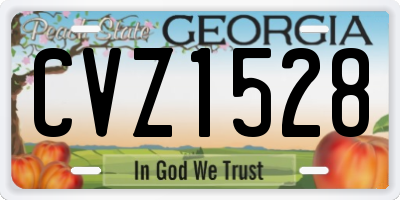 GA license plate CVZ1528