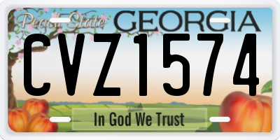 GA license plate CVZ1574