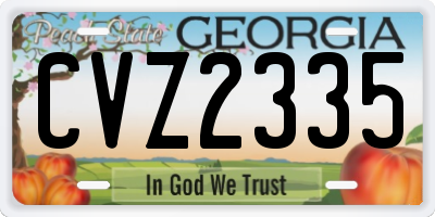 GA license plate CVZ2335