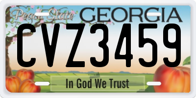 GA license plate CVZ3459