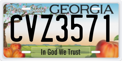 GA license plate CVZ3571