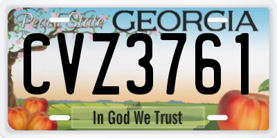GA license plate CVZ3761