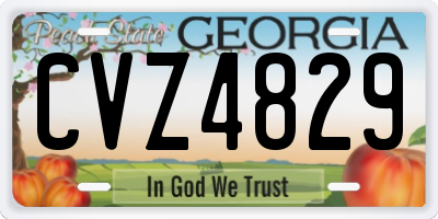GA license plate CVZ4829