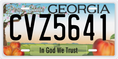 GA license plate CVZ5641