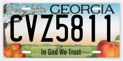 GA license plate CVZ5811