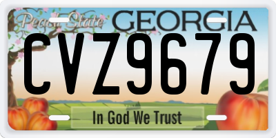 GA license plate CVZ9679