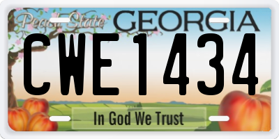 GA license plate CWE1434