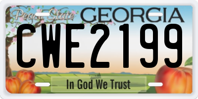 GA license plate CWE2199