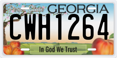 GA license plate CWH1264
