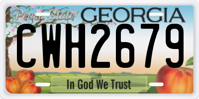 GA license plate CWH2679