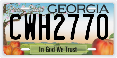 GA license plate CWH2770