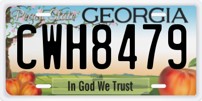 GA license plate CWH8479