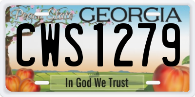 GA license plate CWS1279