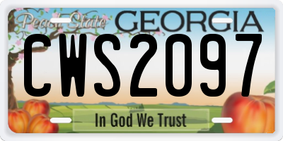GA license plate CWS2097