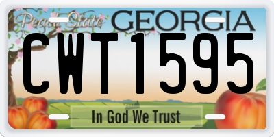 GA license plate CWT1595