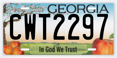 GA license plate CWT2297