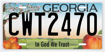 GA license plate CWT2470