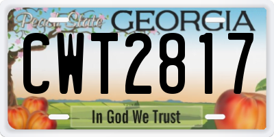 GA license plate CWT2817