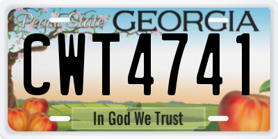 GA license plate CWT4741
