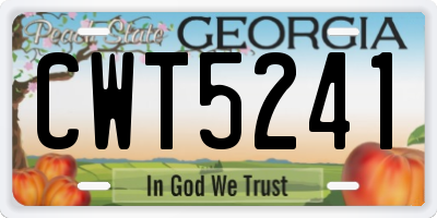 GA license plate CWT5241
