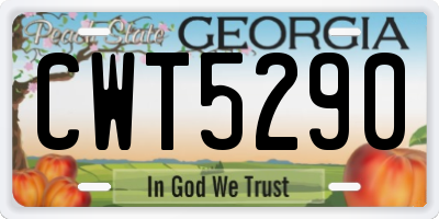 GA license plate CWT5290