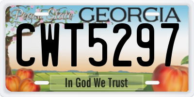 GA license plate CWT5297
