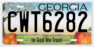 GA license plate CWT6282