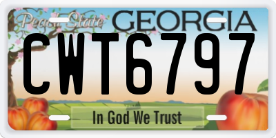 GA license plate CWT6797