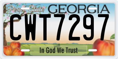 GA license plate CWT7297