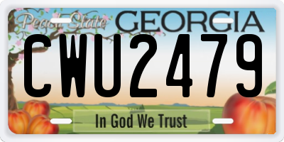 GA license plate CWU2479