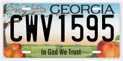 GA license plate CWV1595