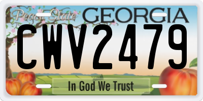 GA license plate CWV2479