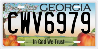 GA license plate CWV6979