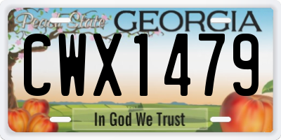 GA license plate CWX1479