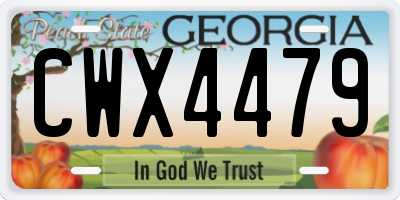GA license plate CWX4479