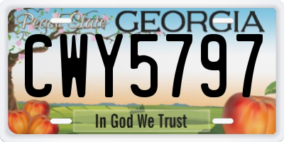 GA license plate CWY5797