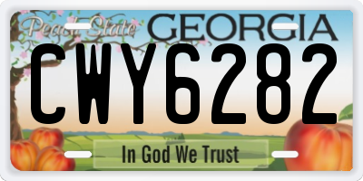 GA license plate CWY6282