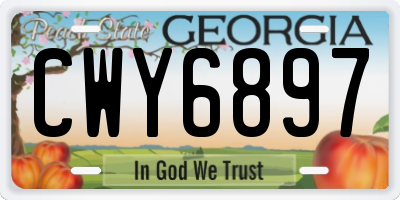 GA license plate CWY6897