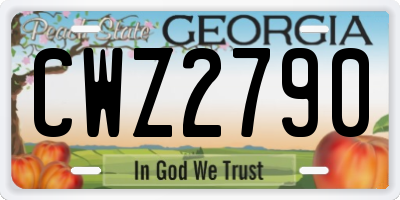 GA license plate CWZ2790