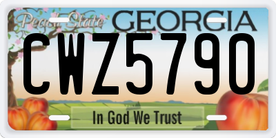 GA license plate CWZ5790