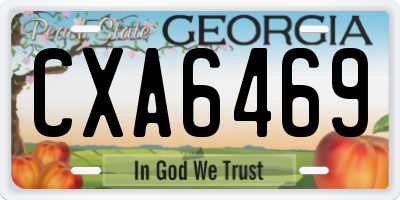 GA license plate CXA6469