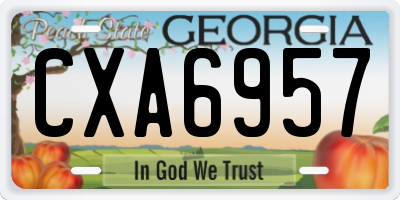 GA license plate CXA6957