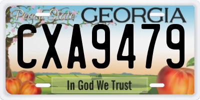 GA license plate CXA9479