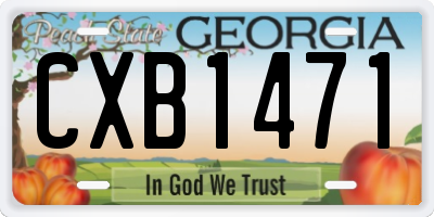 GA license plate CXB1471