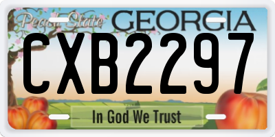 GA license plate CXB2297
