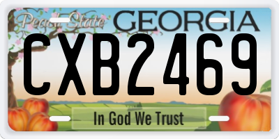 GA license plate CXB2469