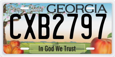 GA license plate CXB2797